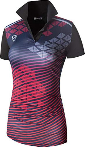 Image of Sportides Women's Sport Tee Shirt Tshirt T-Shirt Short Sleeve Golf Tennis Badminton Bowling SWT291 Black M