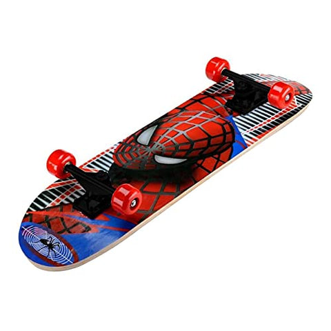 Image of YASAMAZING Spiderman Playboy Special Printed Wood Big Skateboard (Multicolour , 24 x 6 Inch )