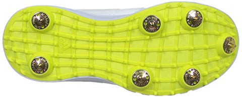 Image of Adidas Kid's Howzat Spike Junior 20 Cricket Shoe- FTWWHT/WILTEA/ACIYEL, 3 UK