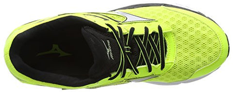 Image of Mizuno Men R613B53 Wave Inspire 12 Yellow/Silver/Black Running Shoes-6 UK/India (39 EU) (J1GC164407)