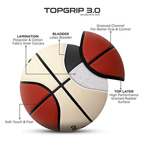Image of Nivia 1124 Rubber Basketball, (Multicolour)