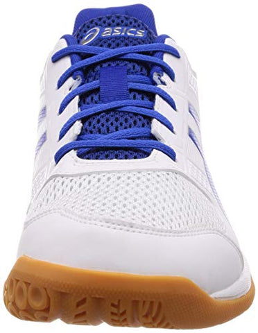 Image of ASICS Men Gel-Rocket 8 White/Illusion Blue Badminton Shoes-6 UK/India (40 EU) (7 US) (B706Y.124)