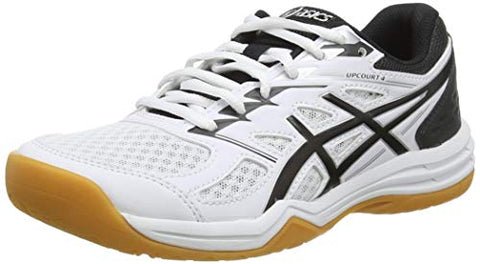 Image of ASICS Women's Upcourt 4 White/Black Indoor Court Shoes-7 UK (40.5 EU) (9 US) (1072A055)