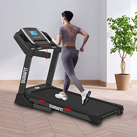 Image of Durafit - Sturdy, Stable and Strong Durafit Mustang | 6 HP Peak DC Motorized Treadmill | Home Cardio | Max Speed 16 Km/Hr | Max User Weight 130 Kg | Free Installation Assistance