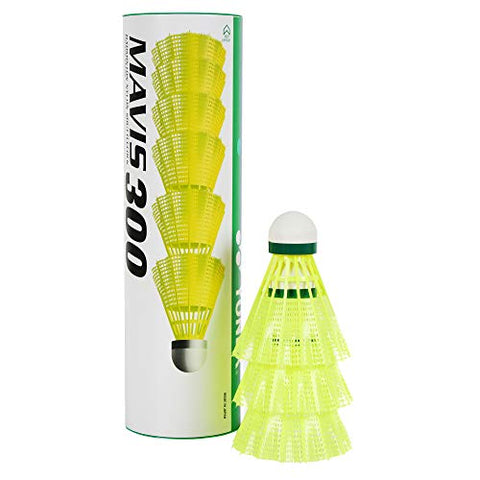 Image of Yonex Mavis 300 Green Cap Nylon Shuttlecock (Yellow)