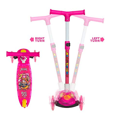 Image of NHR Smart Kick Scooter, 3 Adjustable Height, Foldable,Front Wheel Light & PVC Wheels for Kids (3 to 8 Years ,Pink)