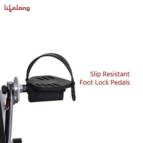 Image of Lifelong LLFCN36 Fit Lite Airbike Exercise Machine with Stationary Handle for Cardio Training, Weight Loss and Workout at Home (Free Installation Assistance)