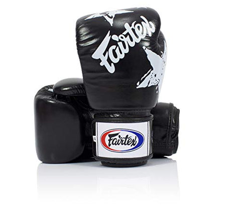 Image of Fairtex Boxing Kickboxing Muay Thai Style Sparring Gloves Training Punching Bag Mitts (8 oz, Nation Black)