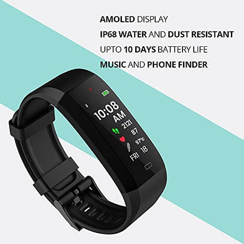 Image of GOQii Vital 4.0 SpO2, Body Temperature and Blood Pressure Tracker with 3 Months Personal Coaching+ Smart Skip with 3 Months Personal Coaching