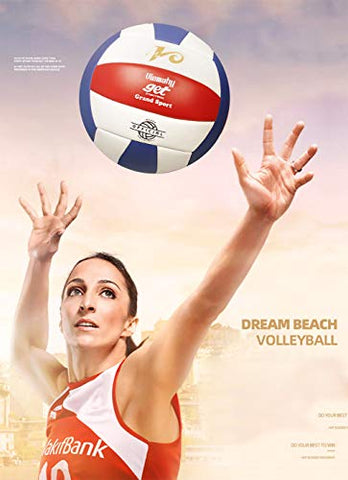 Image of Premium Volleyball - Waterproof Indoor/Outdoor Official Volleyball for Boys/Girls, Gift for Birthday, Xmas Day(Red,Blue,White)