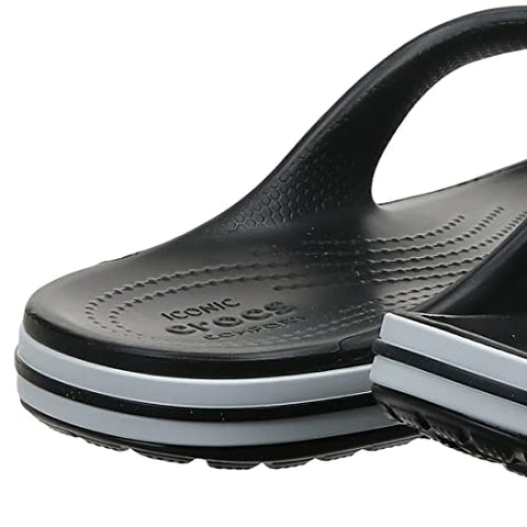Image of crocs Unisex Adult Bayaband Flip Black/White Slipper-7 Men/ 8 UK Women (M8W10) (205393-066)