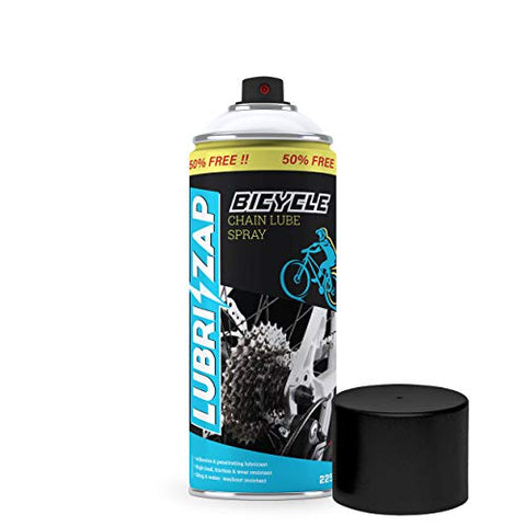 Image of Lubrizap Bicycle Chain Premium lube Spray Enhanced Bicycle Performance wear Resistant Accessory Improve Chain Life and Performance 225 ml Pack of 1