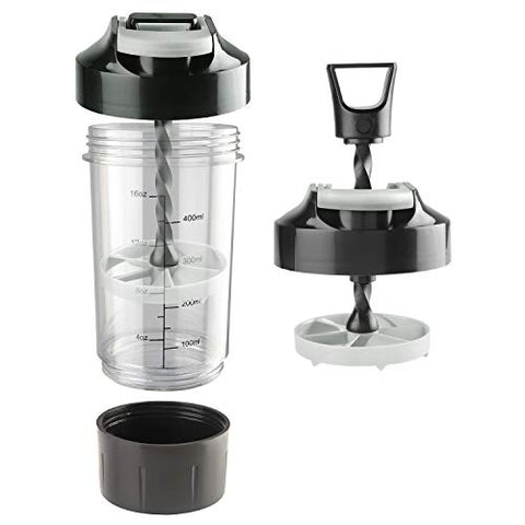 Image of Haans Cyclone Protein Shaker Bottle for Gym 500ml - Black