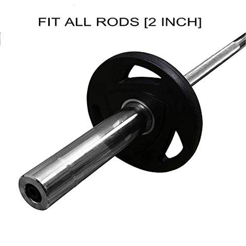 Image of FratiiSingh's Olympic Barbell Rubber Plates {Packed in Pair} of 2.5 Kg, 5 Kg, 7.5 Kg, 10 Kg, 12.5 Kg with 50 mm Dia (2 Inches) (2.5) (Black, Yellow)