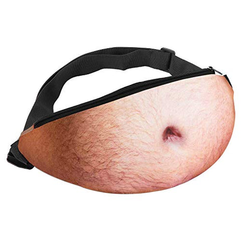 Image of Dad Funny Bag, Bag Gag Gift Dad Waist Bag Beer 3D Men Beer Belly Waist Packs with Adjustable Belt for White Elephant Exchange Christmas Gifts Xmas Birthday Party Halloween April Fools’ Day