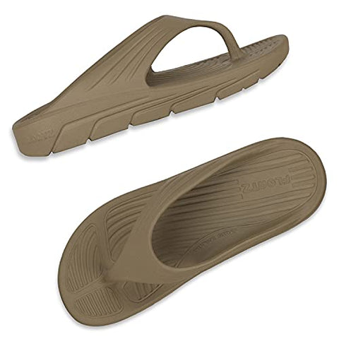 Image of Bata Men's FLOATZ THONG Brown Slippers - 8 UK (8712022)