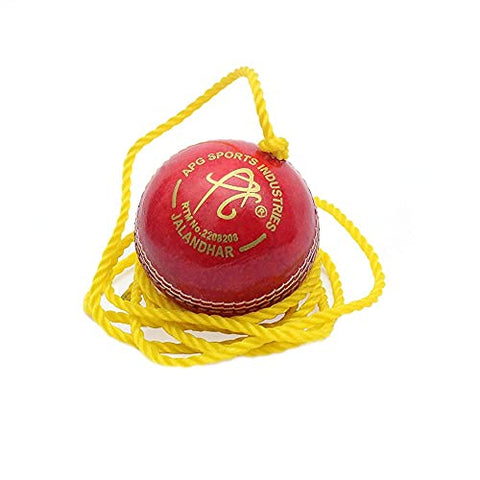 Image of APG String Ball Leather Hanging Cricket Ball , 7 ft, (Red)