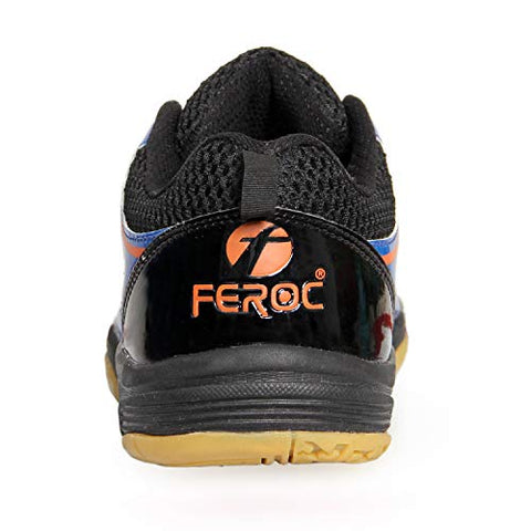 Image of FEROC PCOCK Blue Black Gel Series Badminton Shoes Free Heel Gel