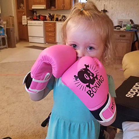 Image of Dtown Kids Boxing Gloves 4oz 6oz Youth Boxing Gloves for Age 3 to 7 Years, Boys and Girls Training Boxing Gloves for Punching Bag, Kickboxing, Muay Thai, MMA