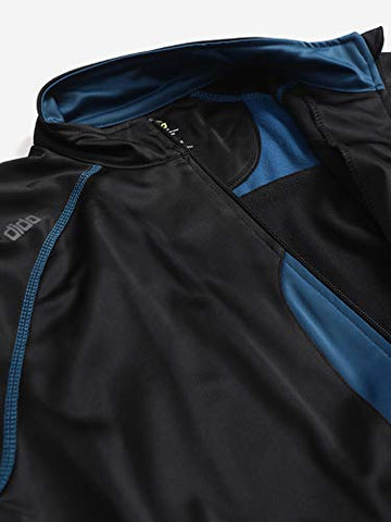 Image of DIDA Black Polyester Athletic Gym Running Sports Tracksuit for Men