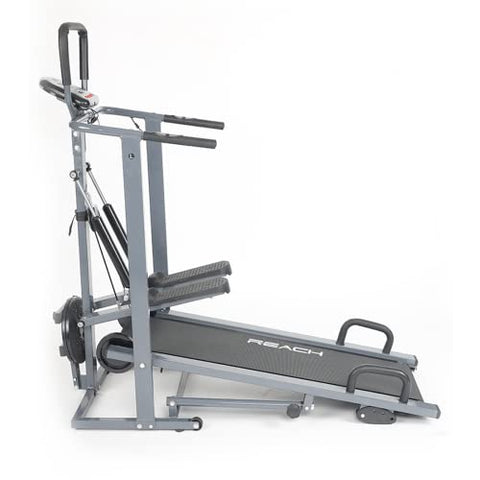 Image of ELEV8 by Reach T-100 Manual Treadmill for Home Gym | 4 in 1 (Jogger, Twister, Stepper & Push-up bar) Foldable Treadmill | 3 Level Manual Incline | for Full Body Workouts | Max Weight 120 Kgs