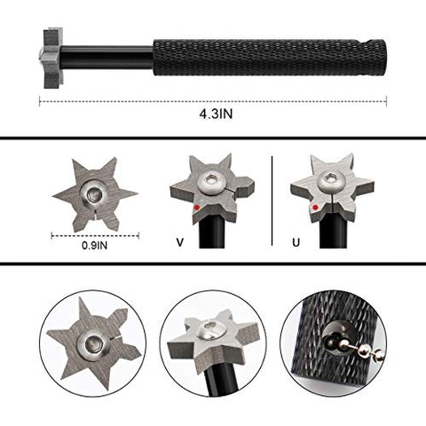 Image of Golf Club Cleaner Set,Golf Club Brush,Golf Club Groove Sharpener with 6 Heads,Foldable Golf Divot Repair Tools,Double-sided Cleaning Brush with 2 Ft Retractable Zip-line Aluminum Carabiner,3 Pack