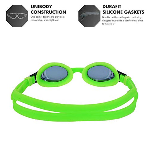 Image of TYR Swimples Swimming Goggles (Smoke, Green)