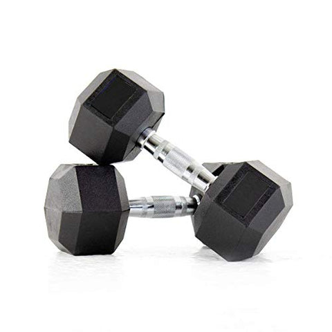 Image of Hexa Fitness Hex Dumbbells (5 kg X 2) 10 kg Set, Fitness Heavy Duty Solid Caste Iron and Rubber Coated Material