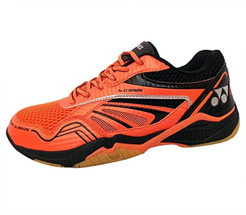 Image of Yonex Court Ace Light 2 Badminton Shoes , 8 UK (BRIGHT ORANGE BLACK)| Ideal For Badminton,Squash,Table Tennis,Volleyball | Non-Marking Sole | TRU Cushion | TRU Shape