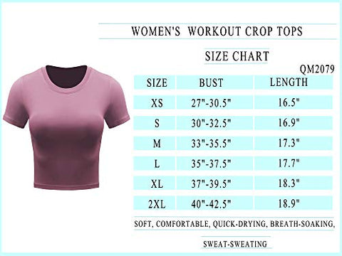 Image of Cadmus Workout Crop Tops Women Racerback Dry Fit Athletic Shirts Short Sleeve 3 Piecese, Grey, White, Pink, Small