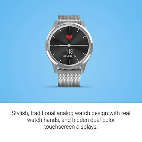 Image of Garmin vivomove Luxe Silver Milanese