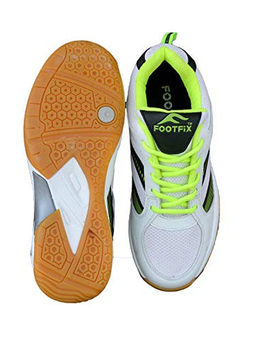 Image of Unisex-Adult's White Badminton Shoes -11