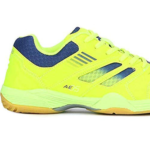 Image of Yonex Tru-Cushion V Non Marking Badminton Court Shoes, Lime/Navy - 8 UK