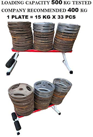 Image of ALLYSON FITNESS Foldable Flat Bench- Up to 500 kg Capacity Tested for Strength Training Multipurpose Fitness Exercise Gym Workout, Heavy Duty Weight Flat Bench for Home & Gym(Yellow)