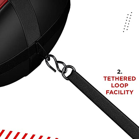 Image of RDX Punching Bag Filled Set Kick Boxing MMA Heavy Muay Thai Training Gloves Punching Mitts Ceiling Hook Hanging Chain Anchor Martial Arts 4FT 5FT