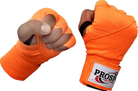 Image of PROSPO Florescent Orange Boxing Mexican Stretch, Handwraps, Spandex Bands, Hand Bandage Protectors (180 Inch - Pack of 1 Pair).