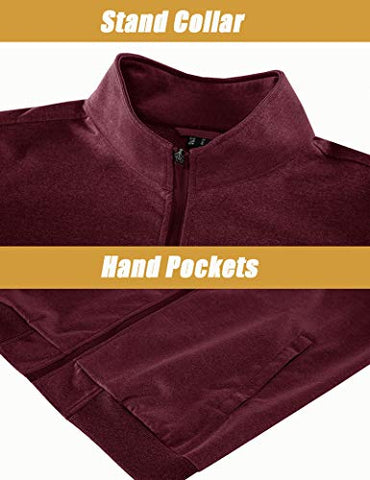 Image of MAGNIVIT Warm Up Suits for Men Basketball Soccer Tracksuits 2 Piece Wine Red