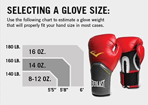 Image of Everlast Pro Style Boxing Training Gloves, 8Oz (Black)