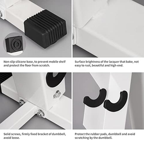 Image of HAI+ Dumbbell Storage Rack Stand Holder, Solid Steel Dumbbell Rack Holder, A-Frame 3 Tier Weight Dumbbell Storage Racks, Free Weights Dumbbells Set for Home Gym Exercise (5 Tier)