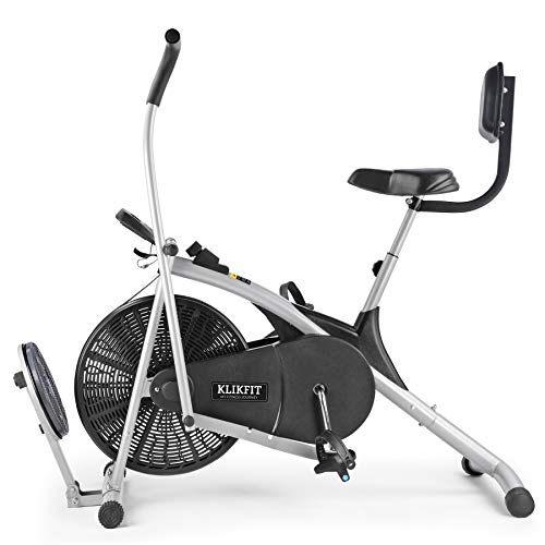 KLIKFIT KF04CM Upright Air Bike Exercise Cycle with Dual Moving
