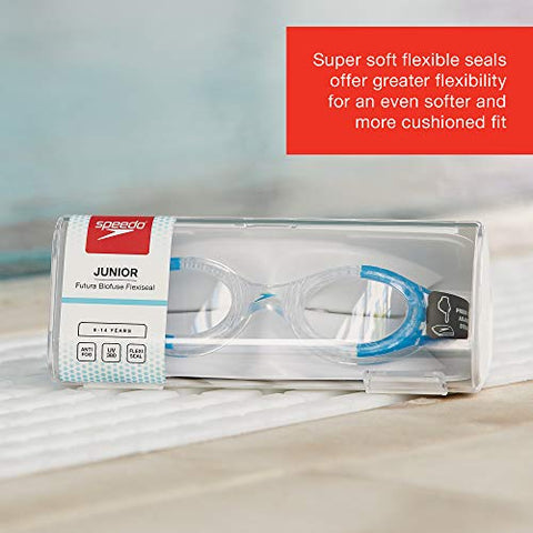 Image of Speedo 811596C527 Futura Biofuse Goggles, 1SZ (Clear/White/Clear)