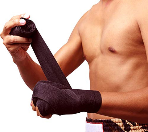 Image of PROSPO Boxing Mexican Stretch/Handwraps/Spandex Bands/Hand Bandage/Protectors/Muay Thai/MMA/Kick Boxing/Cross Fit/Aerobics/Punch Bag Training/Speed Ball Training/ 180" - (Pack of 1 Pair)