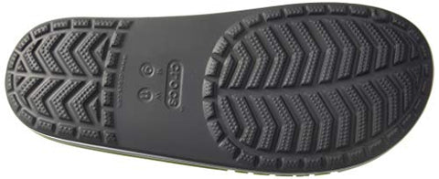 Image of crocs Unisex Adult Bayaband Slide Charcoal/Volt Green Slipper-5 Men/ 6 UK Women (M6W8) (205392)