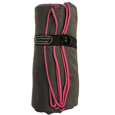 Image of Grasshopr Suede Sports Towel (Pack of 2, Dark Grey)