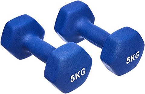 Image of AmazonBasics Neoprene Dumbbell Pair, 2 x 5Kg