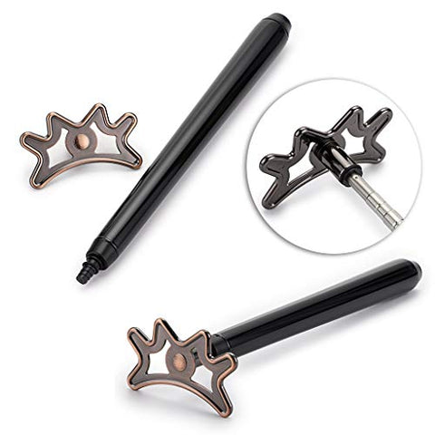 Image of OwnMy Retractable Billiards Bridge Stick with Removable Bridge Head and Wood Handle, Pool Stick Length extends up to 35CM - 140CM, Billiards Pool Cue Accessory (Black)
