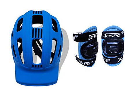Image of Jaspo Marshal Blue Adjustable Roller Skates Combo (Skates + Helmet + Knee Guards + Bag) - for Age Group 6 to 14 Years