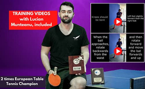 Image of Rivon Table Tennis Paddle - Ping Pong Racket Set - 2 Paddles with 3 Balls and Travel Case - ITTF Approved Rubber - Endorsed by Celebrity Player