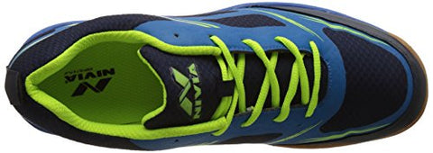 Image of Nivia Super Court Badminton ShoeS (Navyblue/Lime, 12)