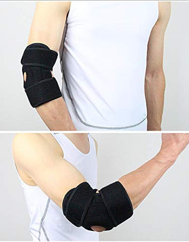 Image of SKUDGEAR Adjustable Elbow Support Brace, Perfect Strap Sleeve for Pain Relief, Sports, Gym Workout for both Men and Women (Free Size)
